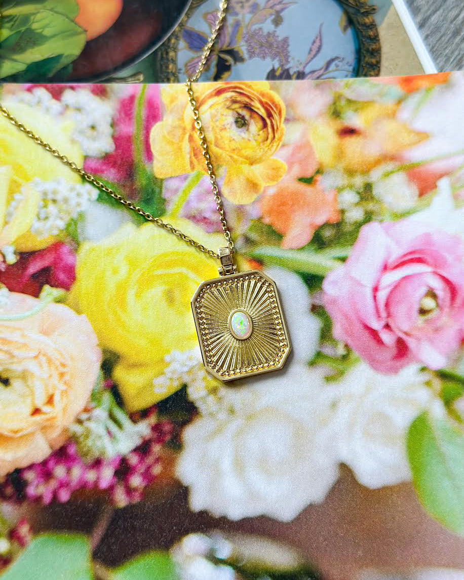 Sunburst Opal Necklace