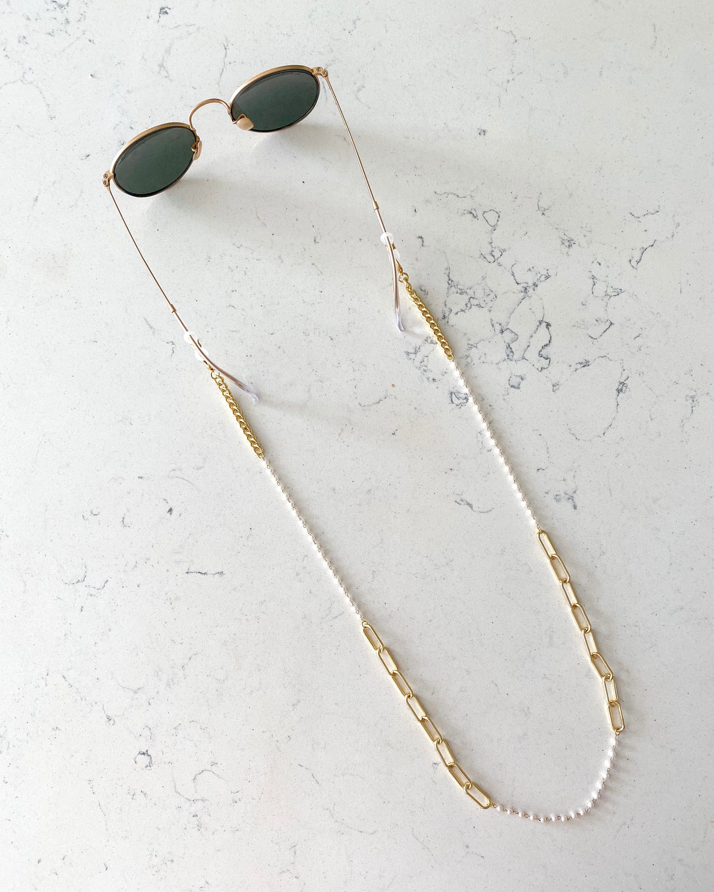 Gold & Pearl Sunglasses Chain