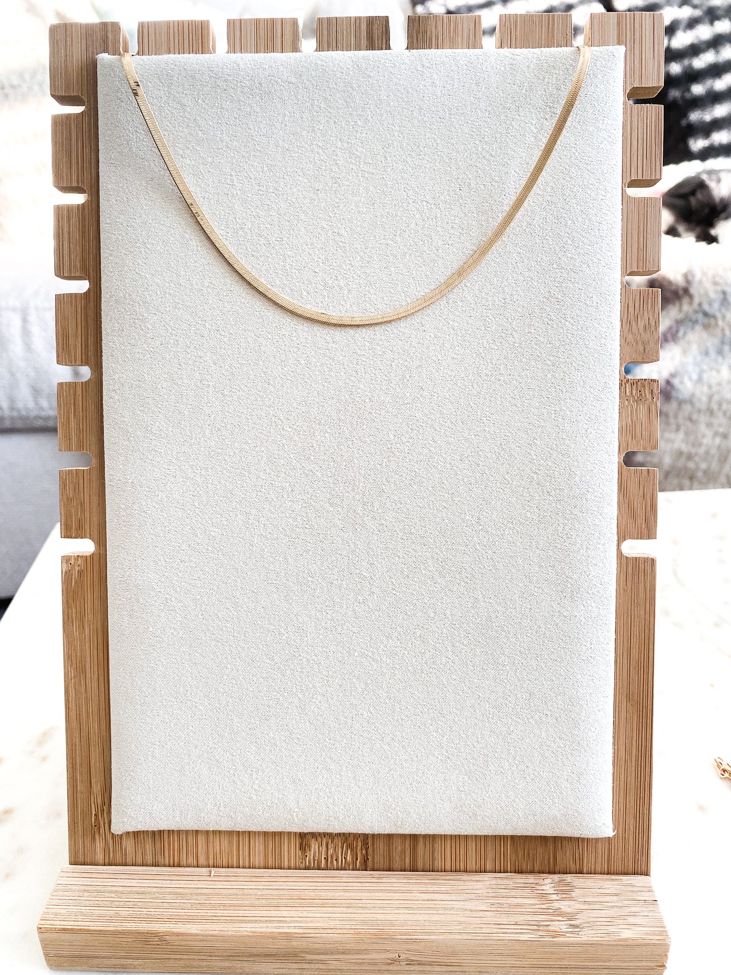 Gold Herringbone Snake Chain Necklace