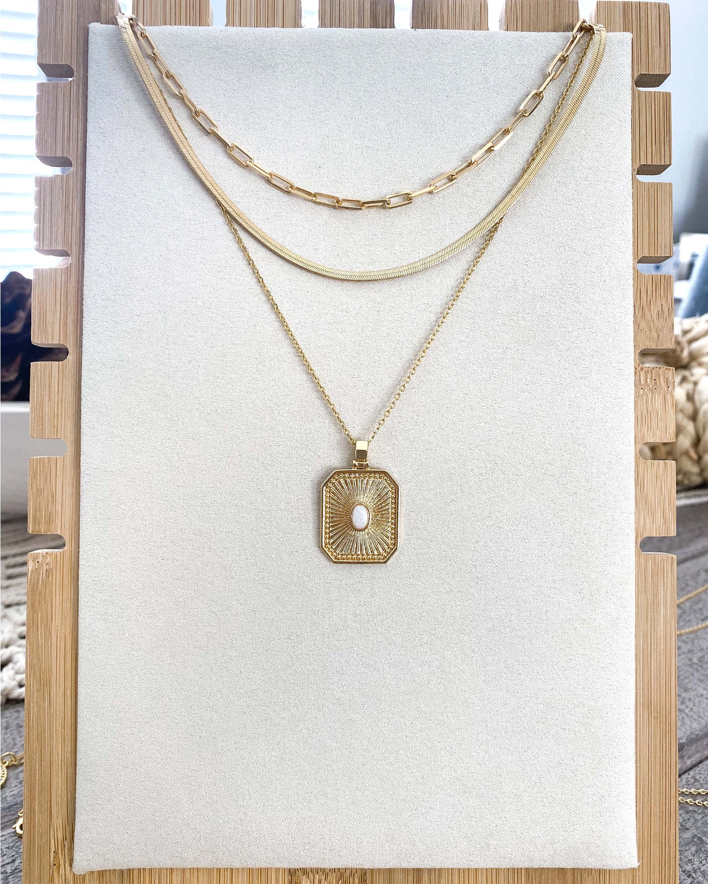 Sunburst Opal Necklace