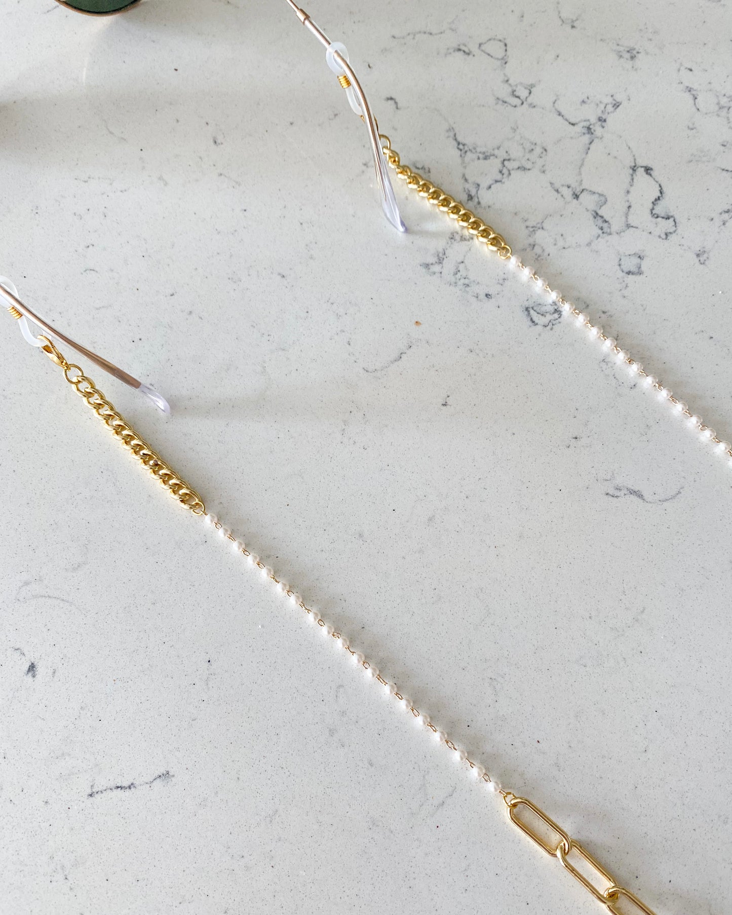 Gold & Pearl Sunglasses Chain