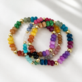 Multi Color Gemstone Bracelet Stack