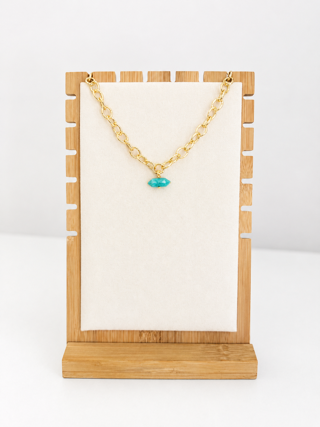 T Bar Stone Pendant Necklace