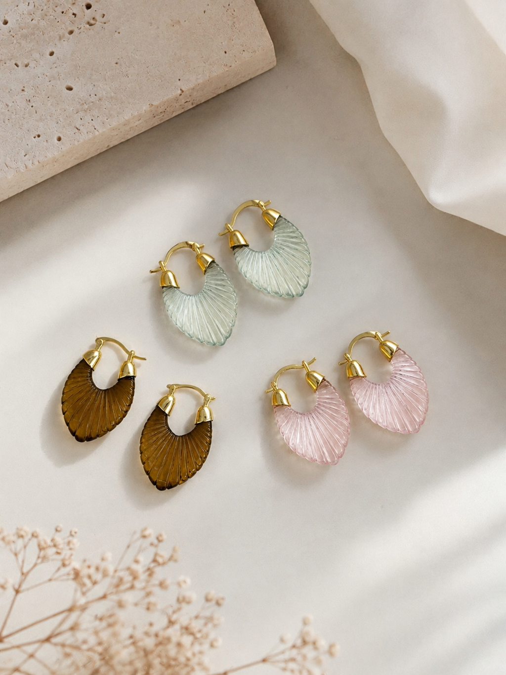 Thick Hoop Colored Earrings