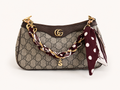 Bag Scarf Strap Keychain With Personalized Initial Charm