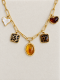 Animal Print Gold Filled Charm Necklace