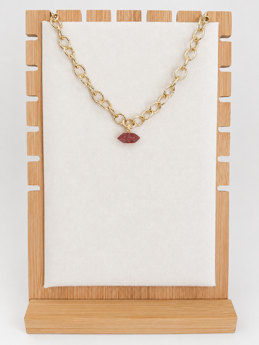 T Bar Stone Pendant Necklace