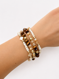 Maria Neutral Stone Bracelet Stack