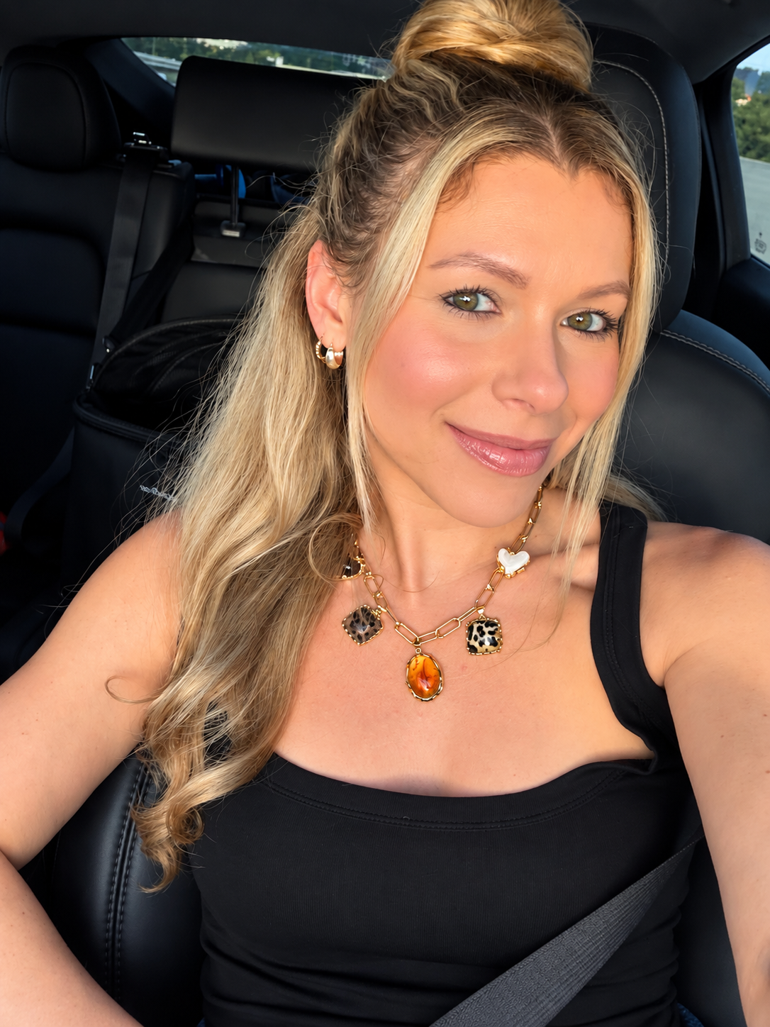 Animal Print Gold Filled Charm Necklace