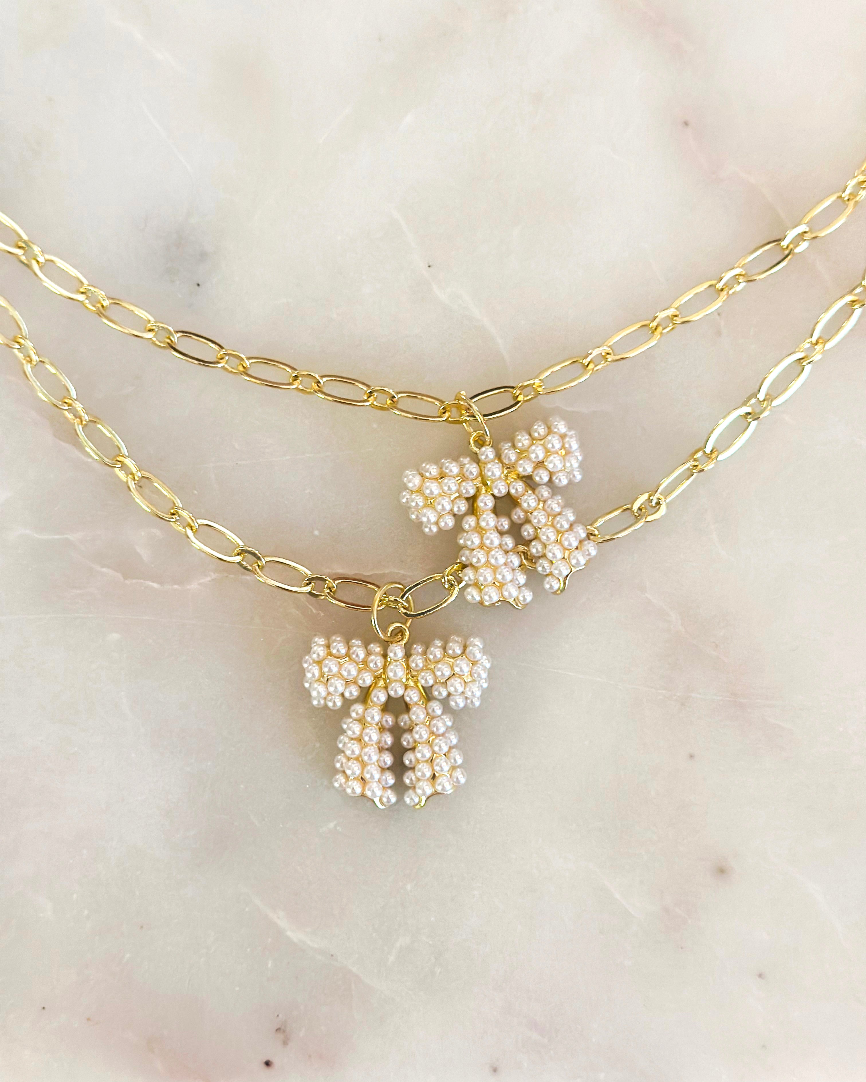 Pearl Bow Necklace