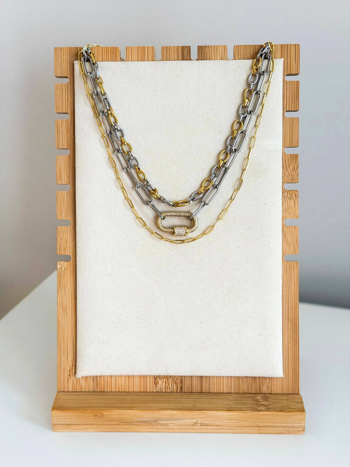 Mixed-Metal Layered Necklace Set
