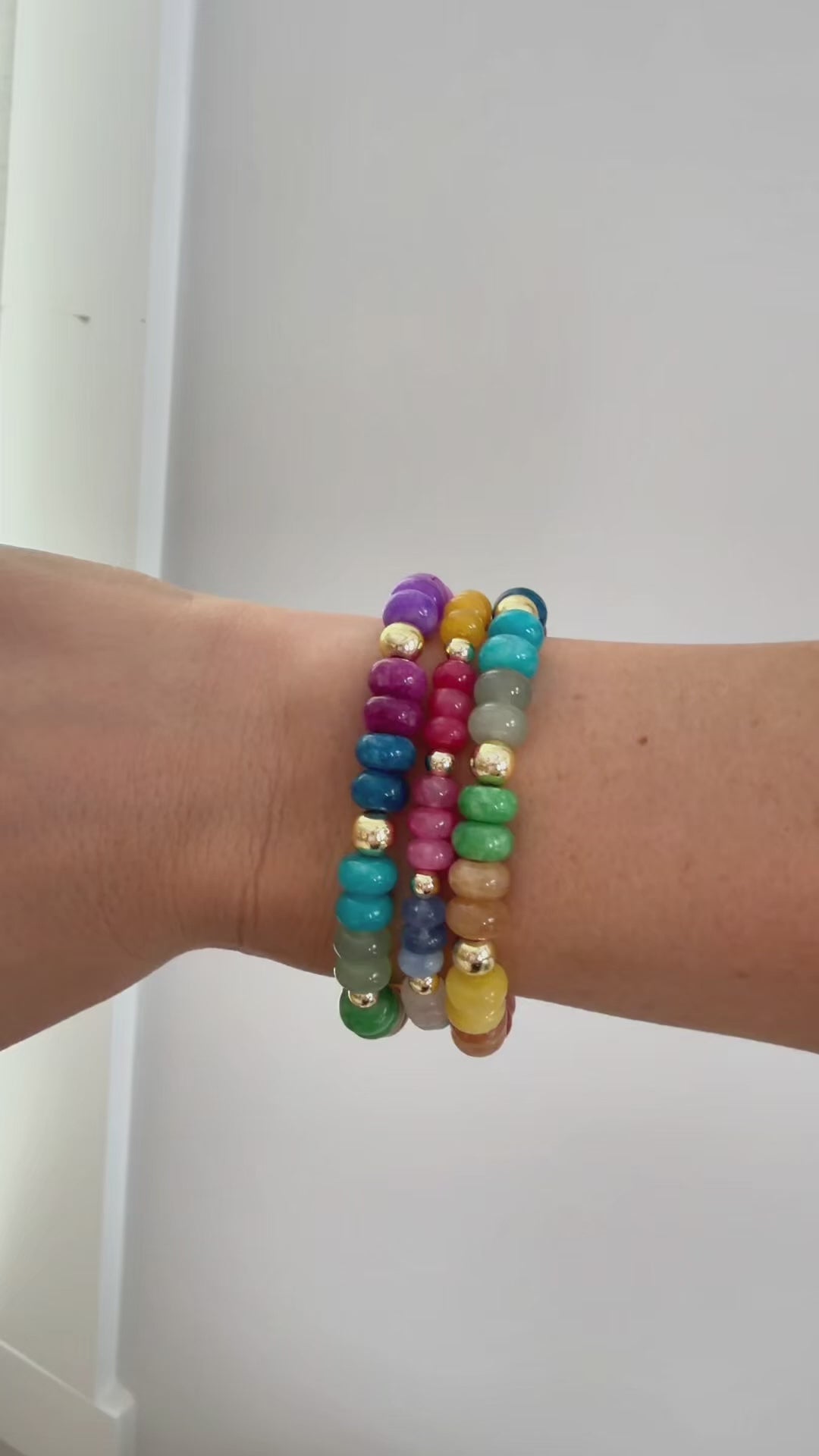 Multi Color Gemstone Bracelet Stack