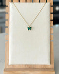 Dainty Emerald Butterfly Necklace