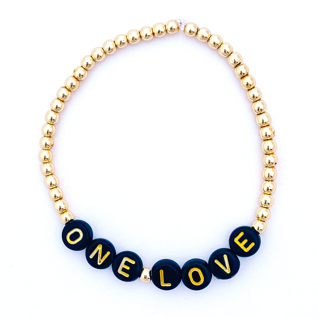 Black & Gold Bracelet (Customizable)