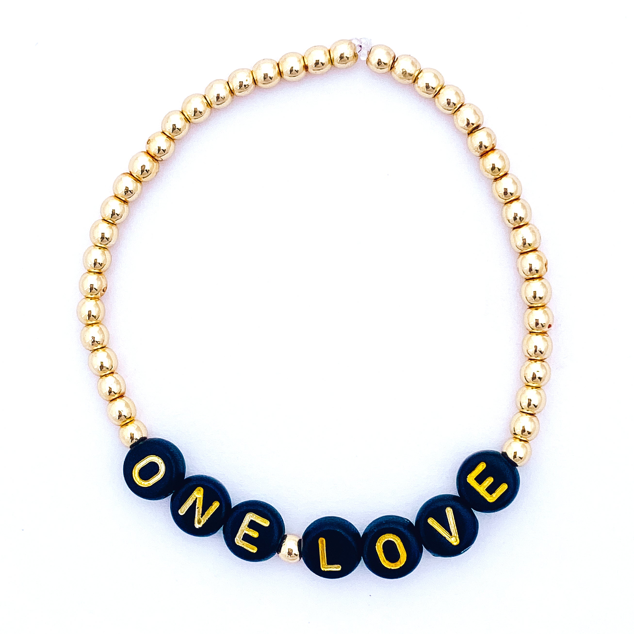 Black & Gold Bracelet (Customizable)