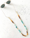 Emerald/Tan Sunglasses Chain