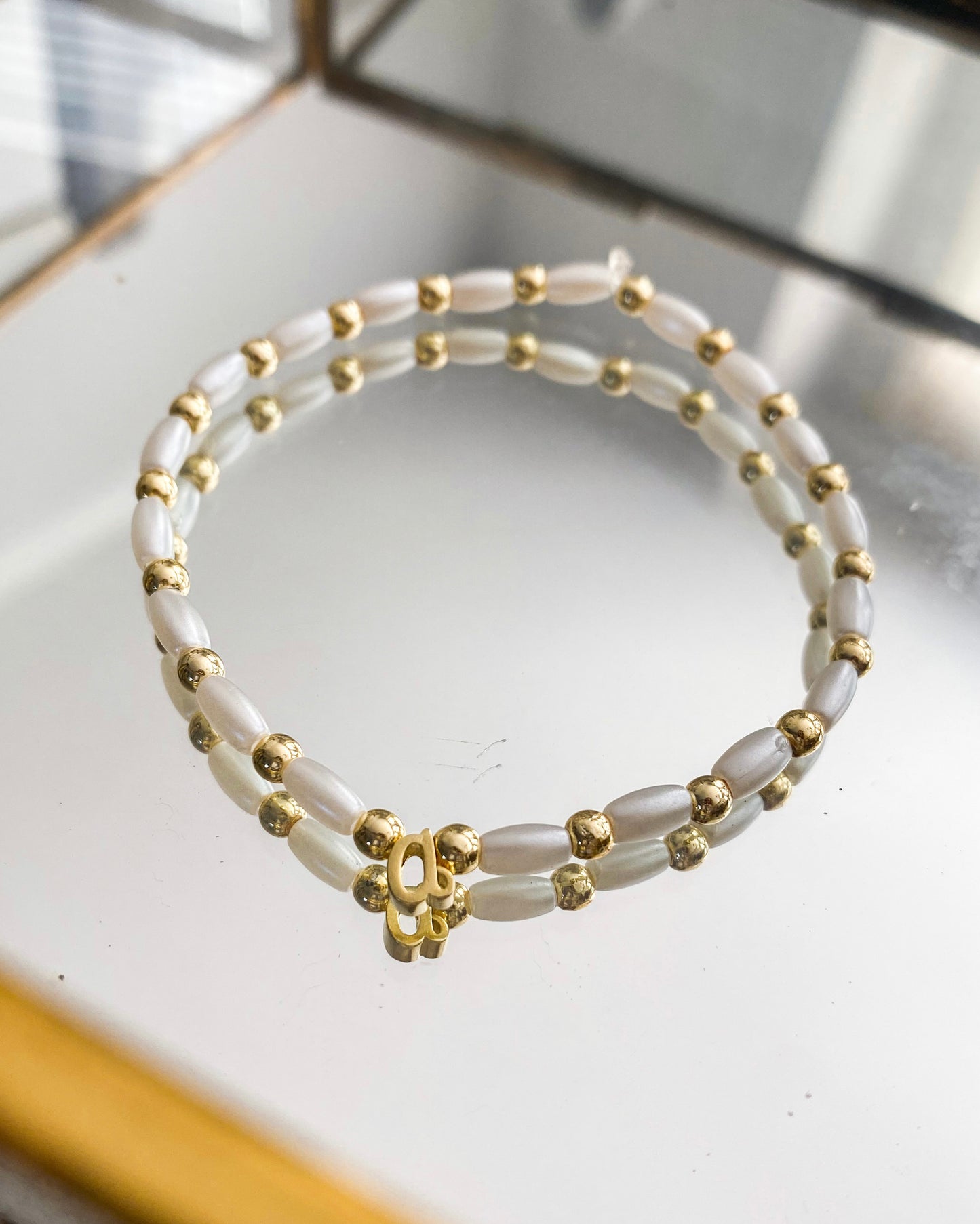 Pearl Initial Bracelet (customizable)
