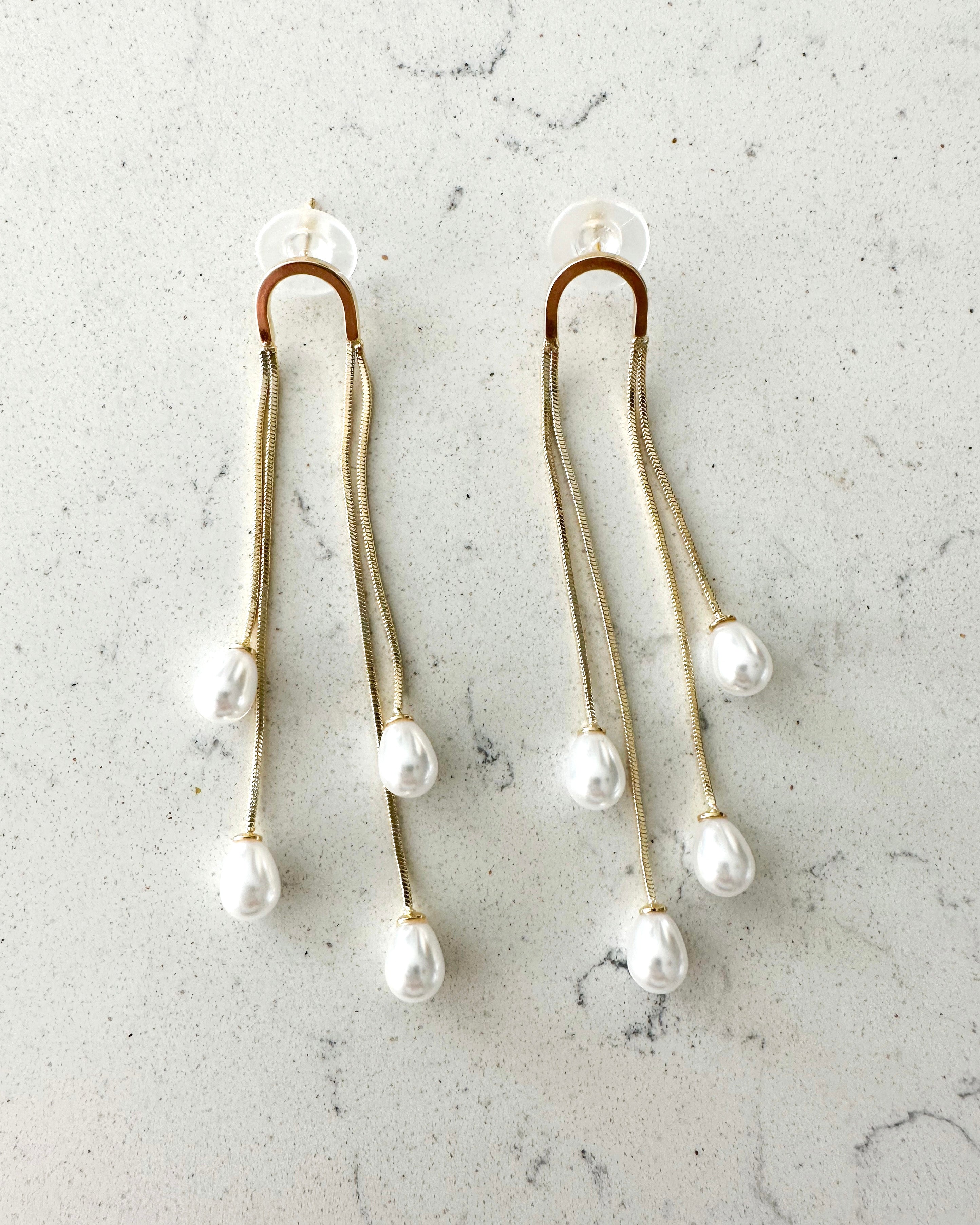 Paris Pearl Drop Earrings