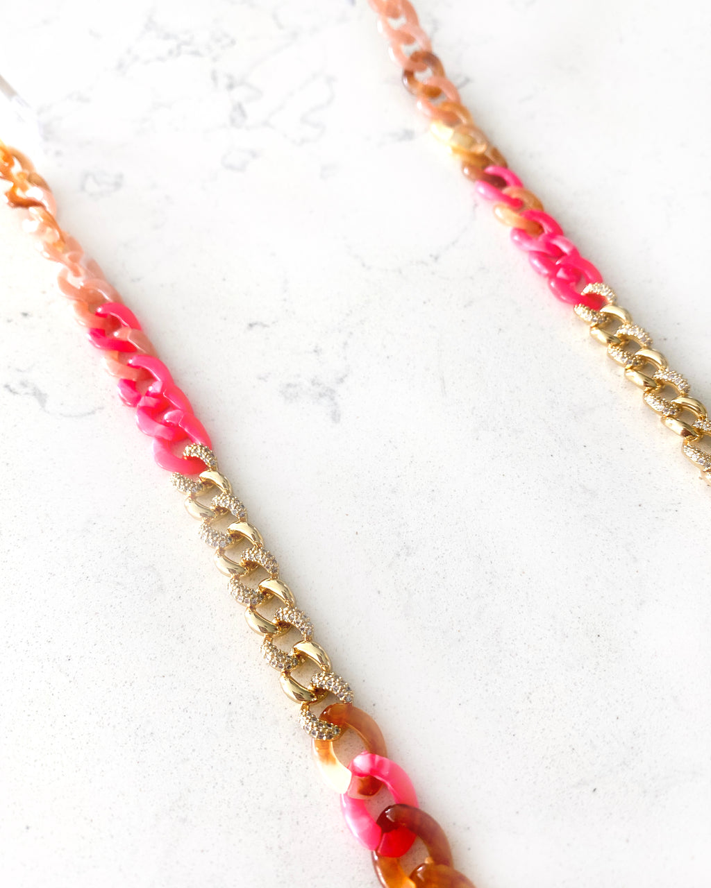 Pink & Gold Sunglasses Chain